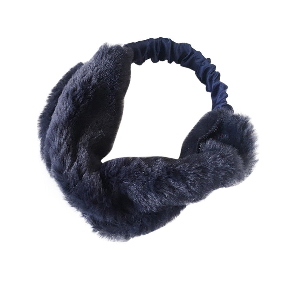 Women Faux Fur Cross Twist Headband