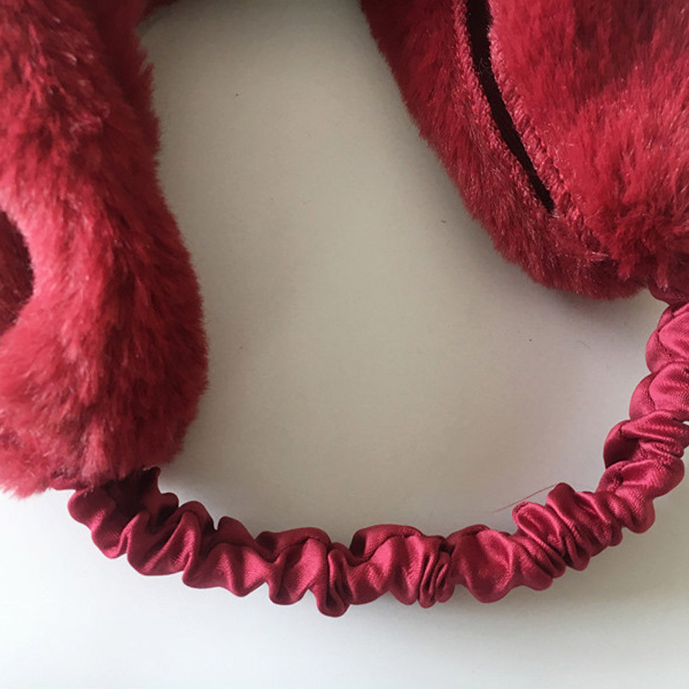 Women Faux Fur Cross Twist Headband