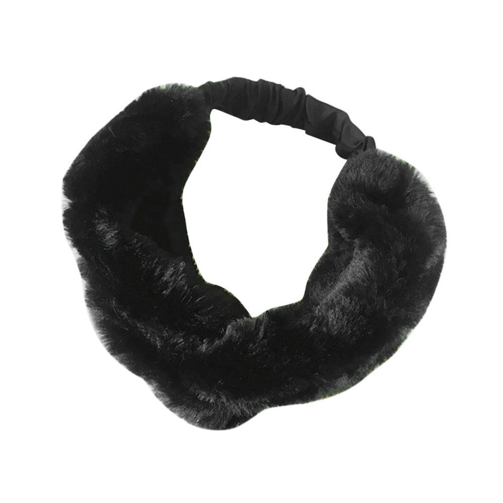 Women Faux Fur Cross Twist Headband