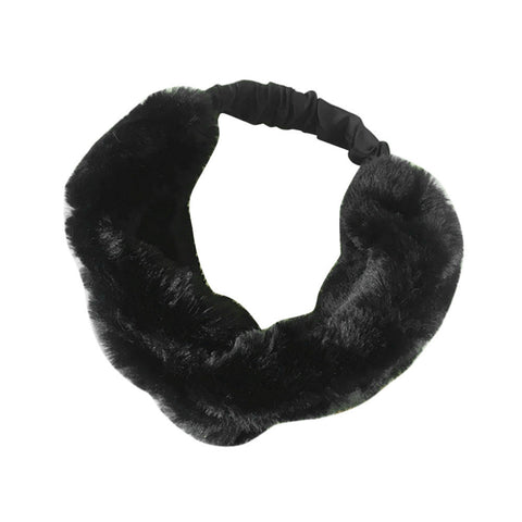 Women Faux Fur Cross Twist Headband