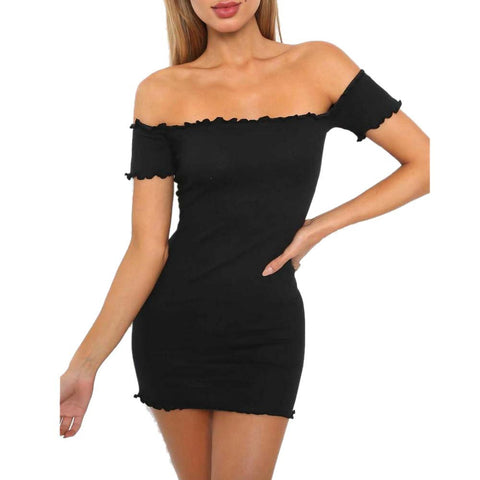 Womens Off Shoulder Mini Dress
