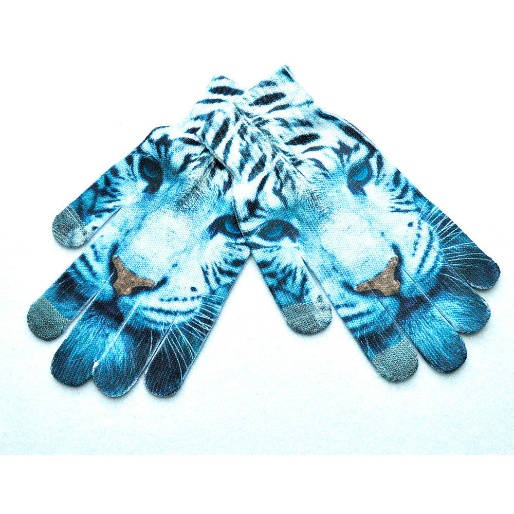 Winter Warm 3D Print Knitted Gloves