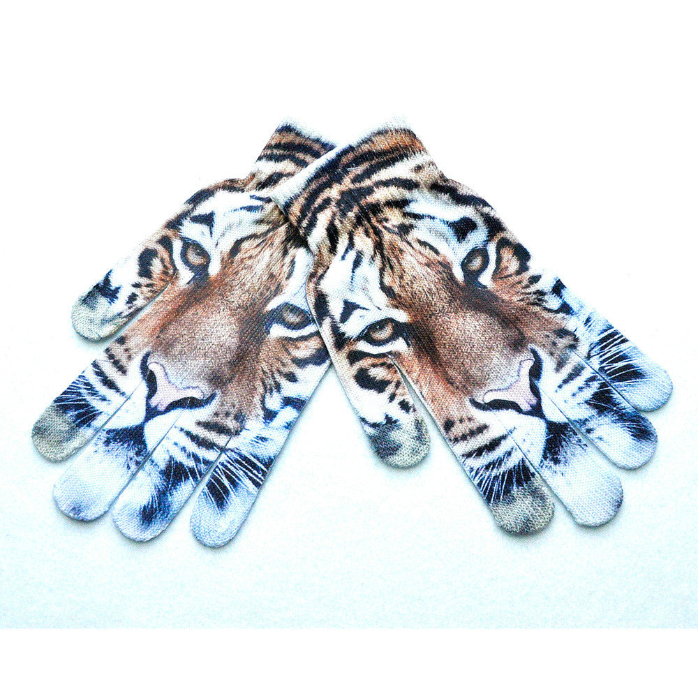 Winter Warm 3D Print Knitted Gloves