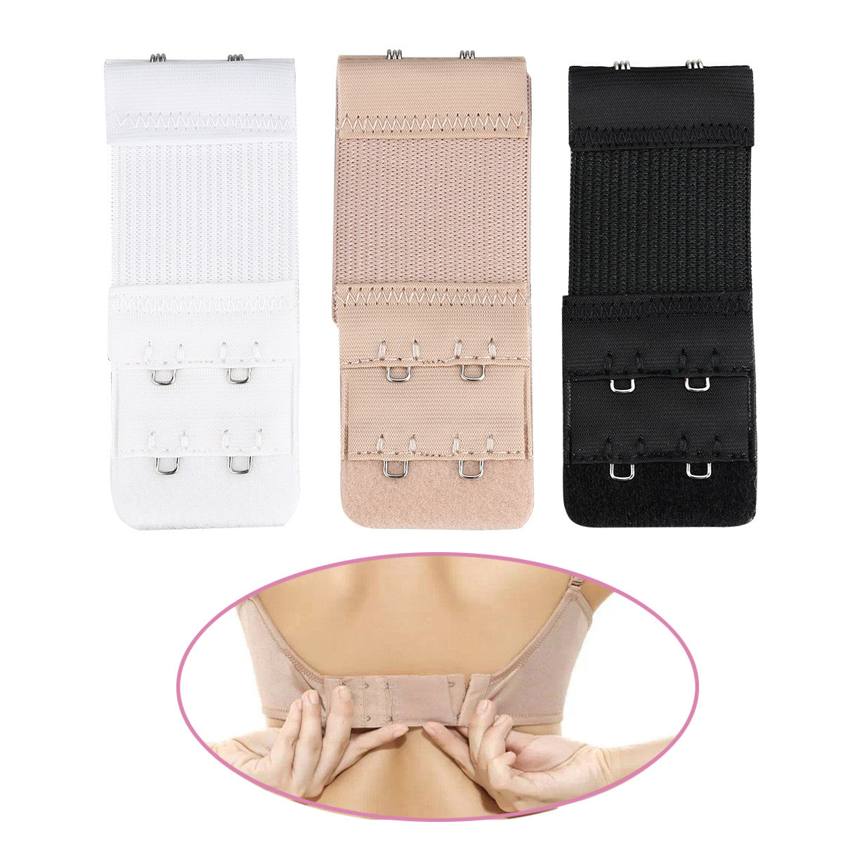 TINKSKY 3pcs Women's Elastic Bra