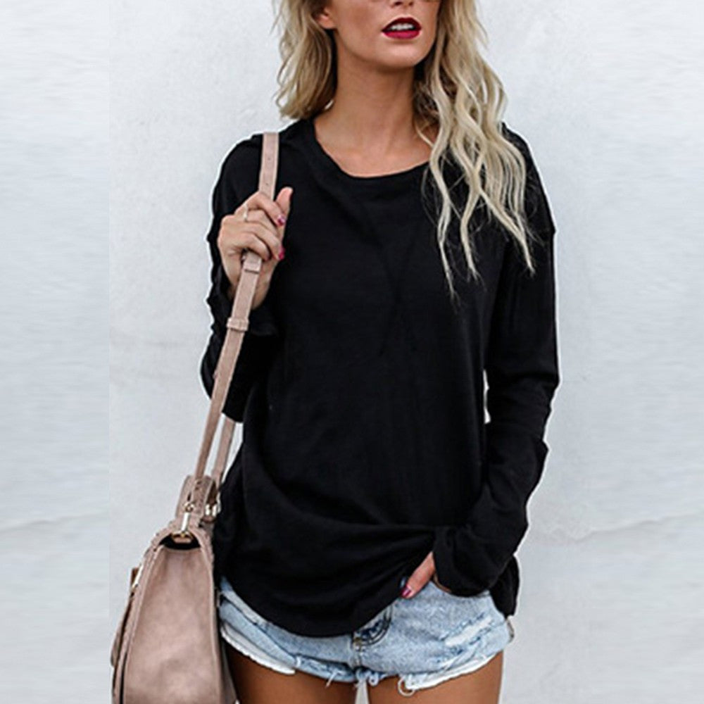 Plus Size Women's Long Sleeve Chic Blouse