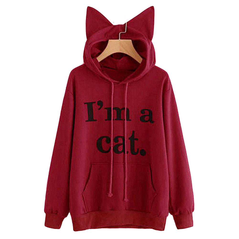Fashion Women Cat Ear Hoodie