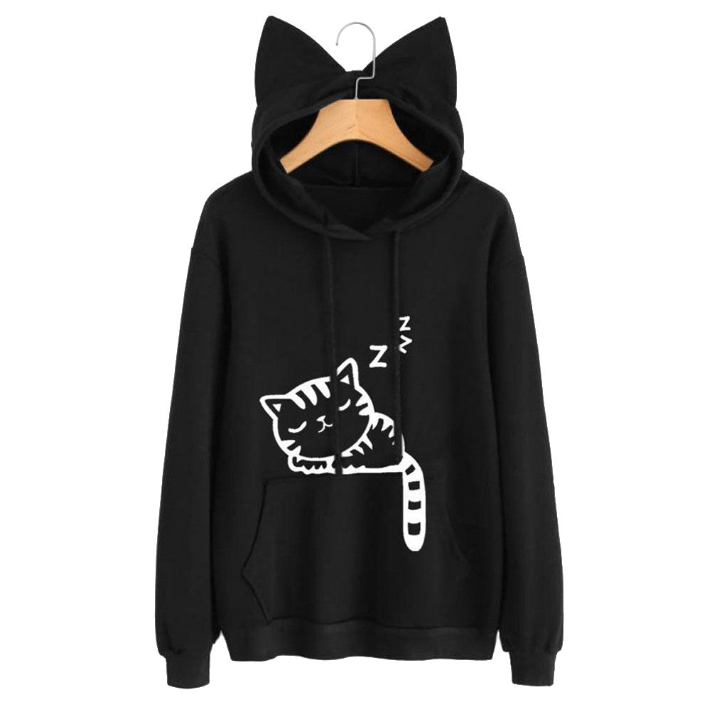 Fashion Women Cat Ear Hoodie