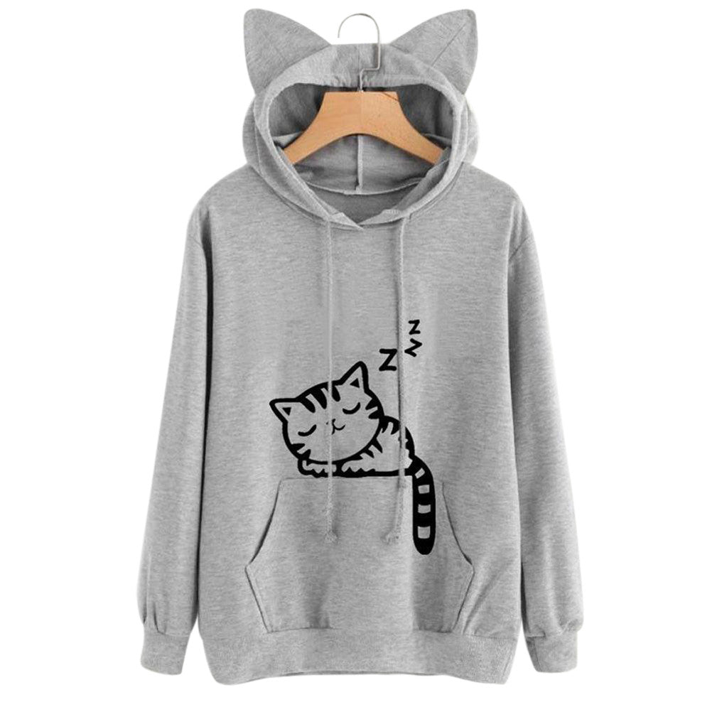 Fashion Women Cat Ear Hoodie