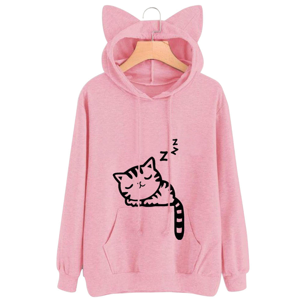 Fashion Women Cat Ear Hoodie