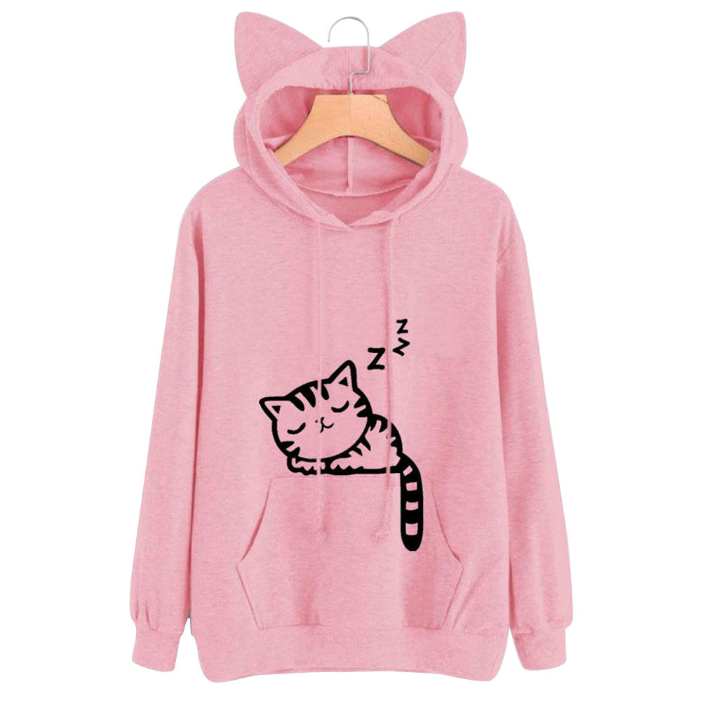 Fashion Women Cat Ear Hoodie