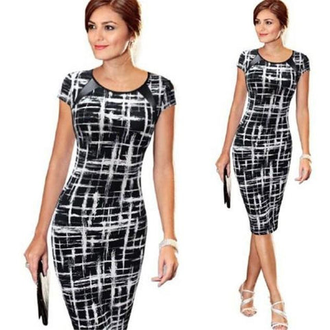 Women Summer Retro Knee-Length Dress