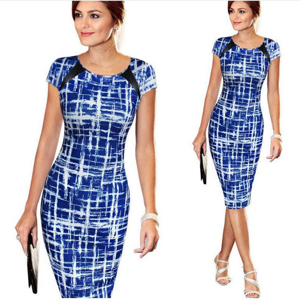 Women Summer Retro Knee-Length Dress